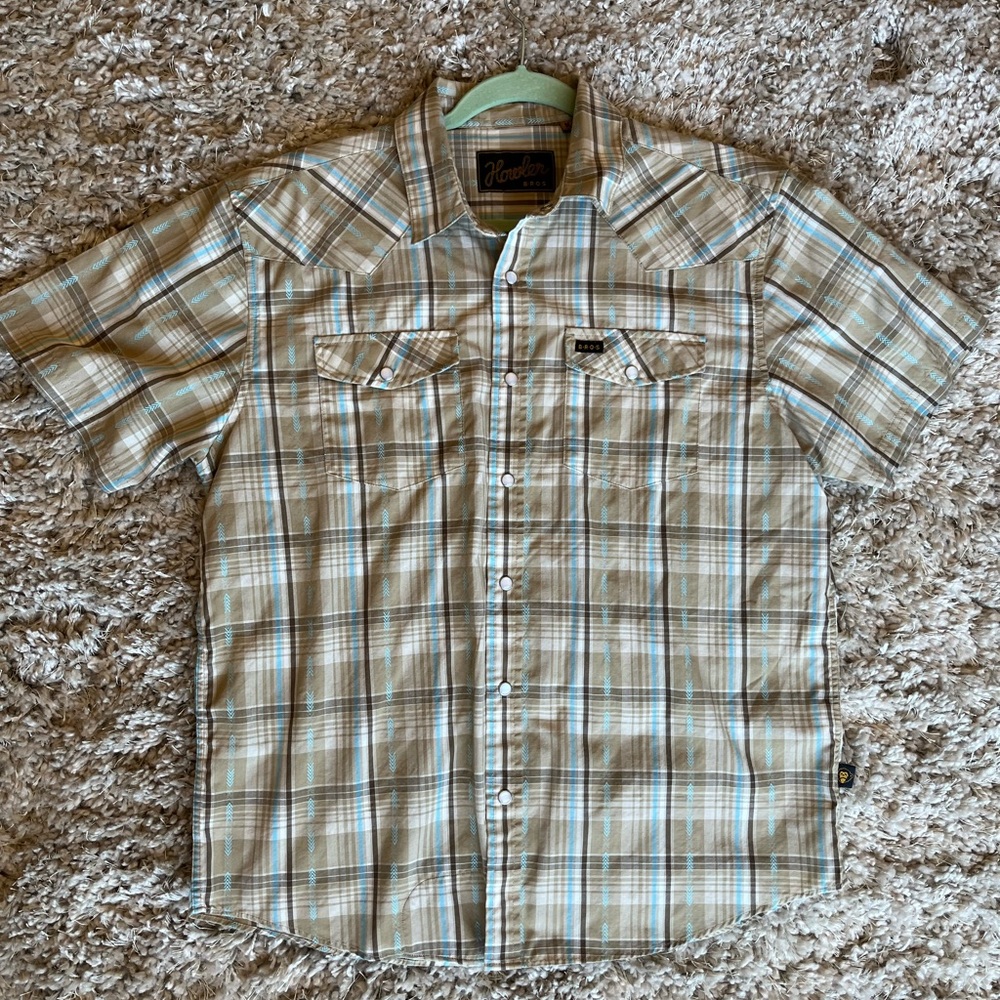 Howler Brothers Short Sleeve Plaid Button Up